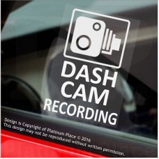 4 x DASH CAM Recording- 60x87mm WINDOW Stickers-Vehicle Security Warning Dash Cam Signs-CCTV,Car,Van,Truck,Taxi,Mini Cab,Bus,Coach,Go Pro